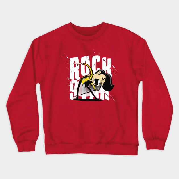 Rock Star Crewneck Sweatshirt by Whatastory